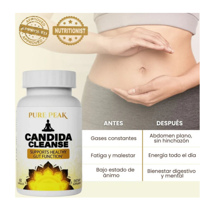 2 x 1 - Candida Cleanse® – Recupera Tu Equilibrio Interno, reduce antojos, hinchazón y fatiga